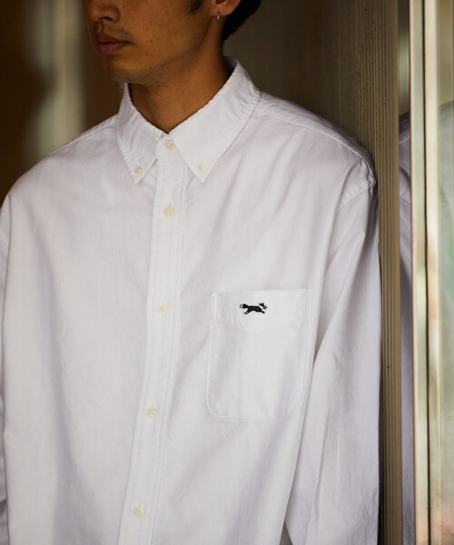 TOWNCRAFT（タウンクラフト）の「TOWN CRAFT/タウンクラフト OX BD リラックス シャツ/ワンポイント（シャツ/ブラウス・メンズ・ホワイト系その他/グリーン/ホワイト/ベージュ/ブルー/ネイビー/サックスブルー・SMALL/MEDIUM/LARGE）」の12枚目の写真