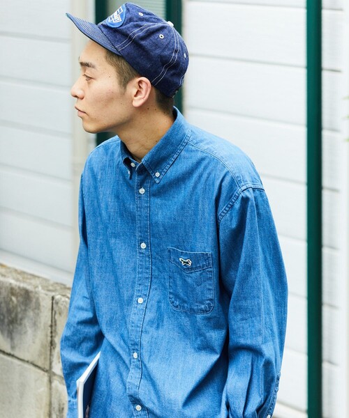 TOWNCRAFT（タウンクラフト）の「TOWN CRAFT/タウンクラフト OX BD リラックス シャツ/ワンポイント（シャツ/ブラウス・メンズ・ホワイト系その他/グリーン/ホワイト/ベージュ/ブルー/ネイビー/サックスブルー・SMALL/MEDIUM/LARGE）」の18枚目の写真