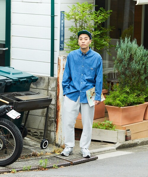 TOWNCRAFT（タウンクラフト）の「TOWN CRAFT/タウンクラフト OX BD リラックス シャツ/ワンポイント（シャツ/ブラウス・メンズ・ホワイト系その他/グリーン/ホワイト/ベージュ/ブルー/ネイビー/サックスブルー・SMALL/MEDIUM/LARGE）」の21枚目の写真