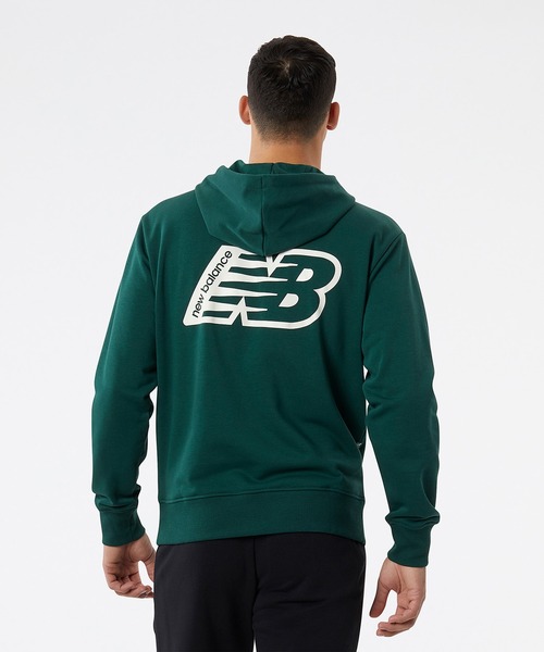 NEW BALANCE(ニューバランス)の「NB Essentials Magnify スウェットプルオーバーフーディー(パーカー・メンズ・ライトブルー/ブラック/ダークグリーン/杢グレー・SMALL/MEDIUM/LARGE/X-LARGE/XX-LARGE)」の6枚目の写真