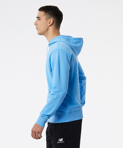 NEW BALANCE(ニューバランス)の「NB Essentials Magnify スウェットプルオーバーフーディー(パーカー・メンズ・ライトブルー/ブラック/ダークグリーン/杢グレー・SMALL/MEDIUM/LARGE/X-LARGE/XX-LARGE)」の14枚目の写真