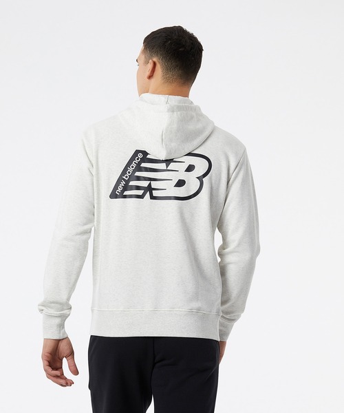 NEW BALANCE(ニューバランス)の「NB Essentials Magnify スウェットプルオーバーフーディー(パーカー・メンズ・ライトブルー/ブラック/ダークグリーン/杢グレー・SMALL/MEDIUM/LARGE/X-LARGE/XX-LARGE)」の12枚目の写真