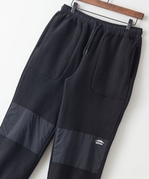 フリース切り替えパンツ ワンポイントブランドロゴ