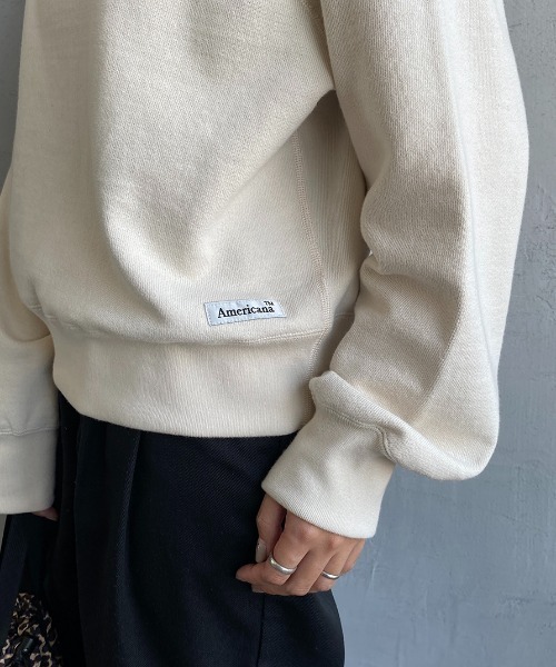 AMERICANA（アメリカーナ）の「【STORY 12月号掲載】[Americana×JEANS FACTORY/アメリカーナ×ジーンズファクトリー] 別注 クラシックロゴプリント クルーネックスウェット（スウェット・レディース・アイボリー/チョコ/グリーン・ONE SIZE）」の15枚目の写真