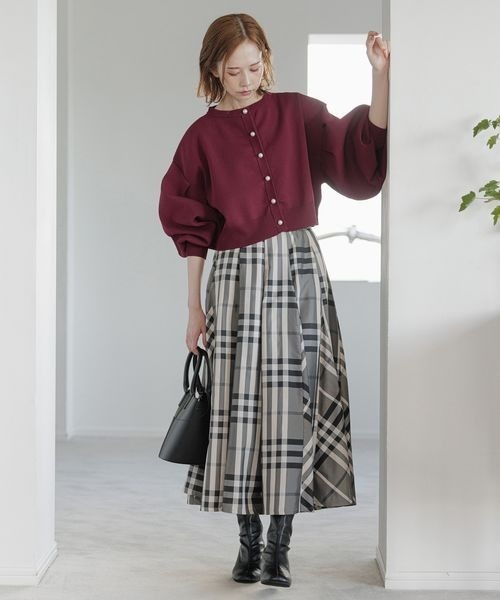 mysty woman(ミスティウーマン)の「【harekoさんコラボ】スーパーボリュームスリーブカーディガン 164687(カーディガン/ボレロ・レディース・ブラック/ベージュ/パープル/アイボリー・FREE)」の11枚目の写真