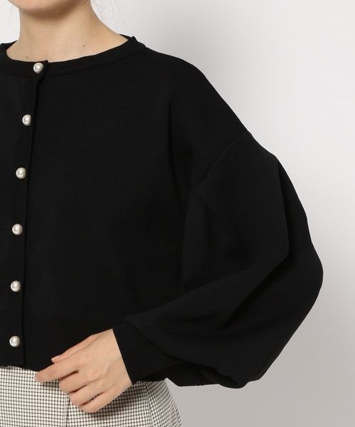 mysty woman(ミスティウーマン)の「【harekoさんコラボ】スーパーボリュームスリーブカーディガン 164687(カーディガン/ボレロ・レディース・ブラック/ベージュ/パープル/アイボリー・FREE)」の12枚目の写真