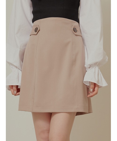 Stylevoice for xxx（スタイルヴォイスフォー）の「ボタンポイントハイウエスト スカショーパン（その他パンツ・レディース・グレイッシュベージュ/ブラック・SMALL/MEDIUM）」の18枚目の写真