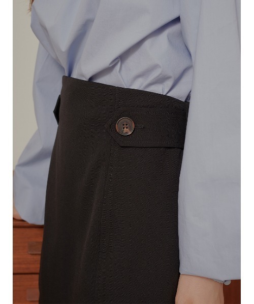 Stylevoice for xxx（スタイルヴォイスフォー）の「ボタンポイントハイウエスト スカショーパン（その他パンツ・レディース・グレイッシュベージュ/ブラック・SMALL/MEDIUM）」の22枚目の写真