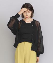 BEAUTY&YOUTH UNITED ARROWS（ビューティーアンドユースユナイテッドアローズ）の「ボリュームスリーブ シアーカーディガン 2 -2WAY/ウォッシャブル-（カーディガン/ボレロ）」
