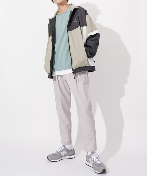 KANGOL（カンゴール）の「KANGOL カンゴール ワンポイント刺繍カラー配色切替スタンドジャケット（その他アウター・メンズ・グリーン/ベージュ・M/L/XL）」の3枚目の写真