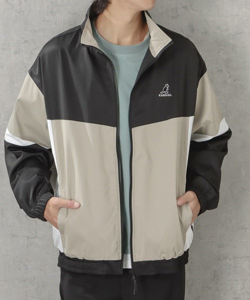 KANGOL（カンゴール）の「KANGOL カンゴール ワンポイント刺繍カラー配色切替スタンドジャケット（その他アウター・メンズ・グリーン/ベージュ・M/L/XL）」の7枚目の写真
