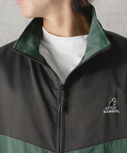 KANGOL（カンゴール）の「KANGOL カンゴール ワンポイント刺繍カラー配色切替スタンドジャケット（その他アウター・メンズ・グリーン/ベージュ・M/L/XL）」の14枚目の写真
