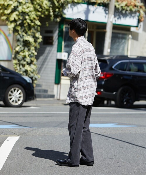 FREAK'S STORE（フリークスストア）の「FREAK'S STORE/フリークスストア リラックスフィット チェックネルシャツ/ワークシャツ（シャツ/ブラウス・メンズ・モスグリーン/ブラック/オフホワイト・MEDIUM/LARGE/SMALL）」の19枚目の写真