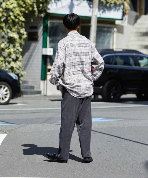 FREAK'S STORE（フリークスストア）の「FREAK'S STORE/フリークスストア リラックスフィット チェックネルシャツ/ワークシャツ（シャツ/ブラウス・メンズ・モスグリーン/ブラック/オフホワイト・MEDIUM/LARGE/SMALL）」の20枚目の写真