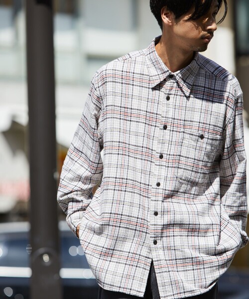 FREAK'S STORE（フリークスストア）の「FREAK'S STORE/フリークスストア リラックスフィット チェックネルシャツ/ワークシャツ（シャツ/ブラウス・メンズ・モスグリーン/ブラック/オフホワイト・MEDIUM/LARGE/SMALL）」の21枚目の写真