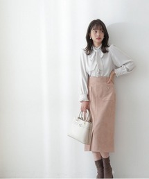 PROPORTION BODY DRESSING | ダンボールフェイクスエードポケットタイト / 1212220002(スカート)