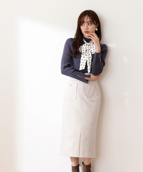 PROPORTION BODY DRESSING（プロポーションボディドレッシング）の「ダンボールフェイクスエードポケットタイト / 1212220002（スカート・レディース・グレー/ベージュ系その他/ダークグレー・MEDIUM/SMALL/X-SMALL）」の10枚目の写真