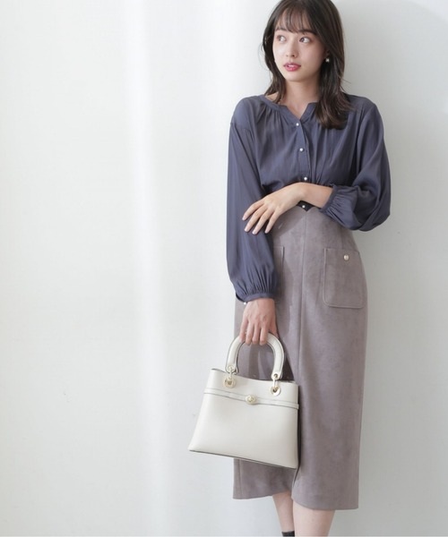 PROPORTION BODY DRESSING（プロポーションボディドレッシング）の「ダンボールフェイクスエードポケットタイト / 1212220002（スカート・レディース・グレー/ベージュ系その他/ダークグレー・MEDIUM/SMALL/X-SMALL）」の13枚目の写真