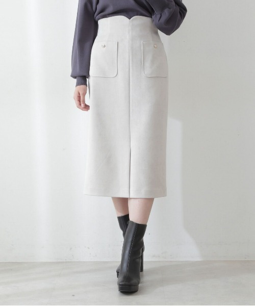 PROPORTION BODY DRESSING（プロポーションボディドレッシング）の「ダンボールフェイクスエードポケットタイト / 1212220002（スカート・レディース・グレー/ベージュ系その他/ダークグレー・MEDIUM/SMALL/X-SMALL）」の8枚目の写真