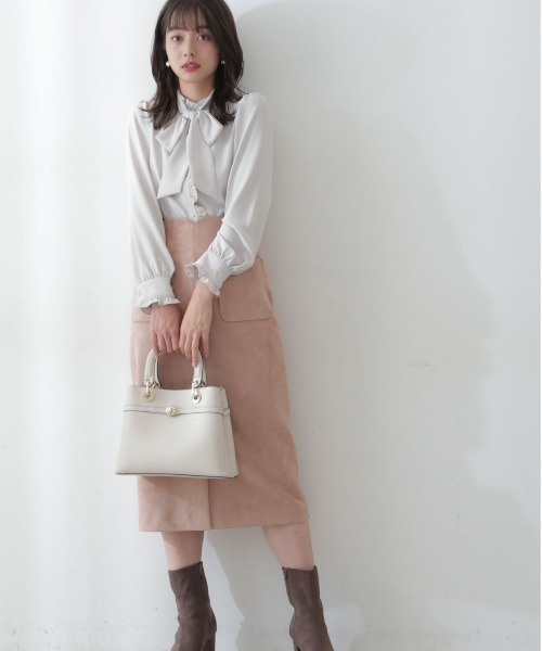 PROPORTION BODY DRESSING（プロポーションボディドレッシング）の「ダンボールフェイクスエードポケットタイト / 1212220002（スカート・レディース・グレー/ベージュ系その他/ダークグレー・MEDIUM/SMALL/X-SMALL）」の15枚目の写真