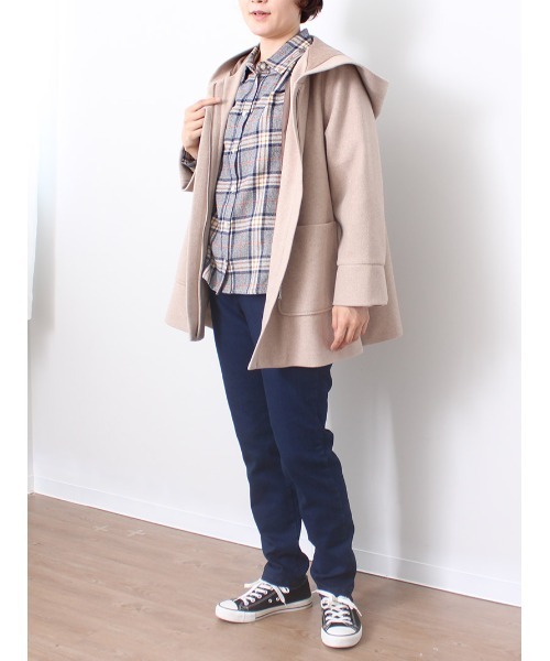 MB mint breeze（エムビーミントブリーズ）の「【M～5L 大きいサイズ】ファスナー開き フーテッド ジャケット（その他アウター・レディース・クリーム/ネイビー/ブラウン・5L/L/LL/4L/3L/M）」の13枚目の写真