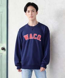 TopIsm（トップイズム）の「アップリケ刺繍 カレッジロゴ クルーネック 裏起毛スウェット（スウェット・メンズ）」