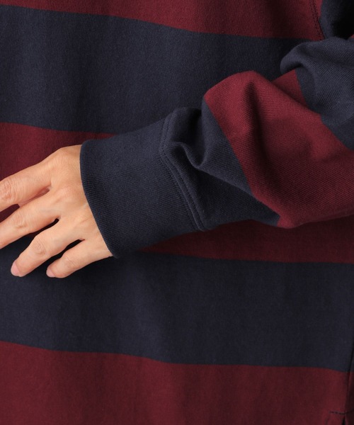 LEPSIM(レプシィム)の「ボーダーラガーシャツ 122637(ポロシャツ・レディース・ネイビー/グリーン・FREE)」の12枚目の写真