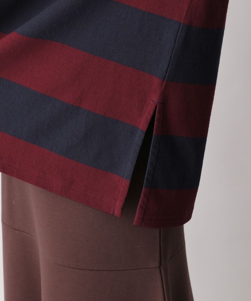 LEPSIM(レプシィム)の「ボーダーラガーシャツ 122637(ポロシャツ・レディース・ネイビー/グリーン・FREE)」の9枚目の写真