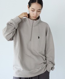 U.S. POLO ASSN. / ユーエスポロアッスン 別注 コラボ オーバーサイズ ハーフジップ 裏毛 スウェット トレーナー