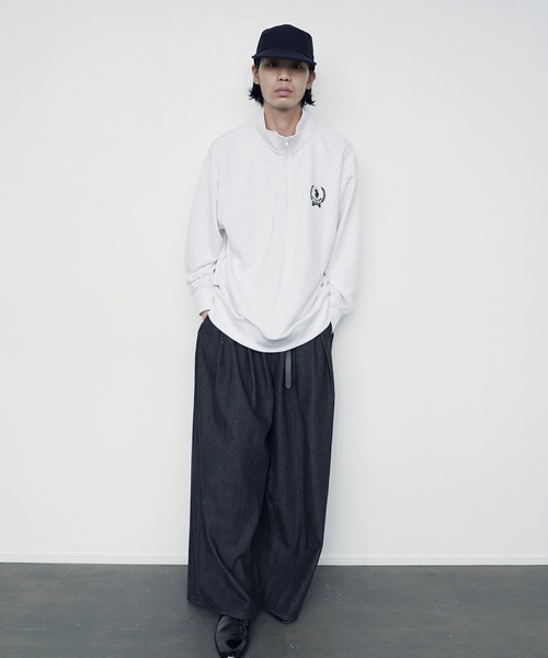 U.S. POLO ASSN.（ユーエスポロアッスン）の「U.S. POLO ASSN. / ユーエスポロアッスン 別注 コラボ オーバーサイズ ハーフジップ 裏毛 スウェット トレーナー（スウェット・メンズ・ホワイト系その他/ブラック系その他/グレー系その他/グレー系その他4/グリーン系その他2/ブルー系その他2/ブラック系その他2/グレー系その他2/グレー系その他3/グリーン系その他/ブルー系その他/ホワイト系その他2・MEDIUM/LARGE）」の21枚目の写真