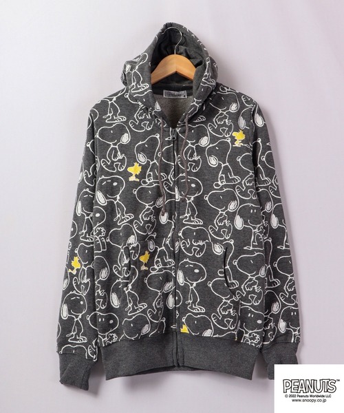 PEANUTS(ピーナッツ)の「PEANUTS スヌーピー スウェット パーカー 裏毛(パーカー・レディース・ブラック/杢グレー/ネイビー/チャコール・L/M/S)」の22枚目の写真