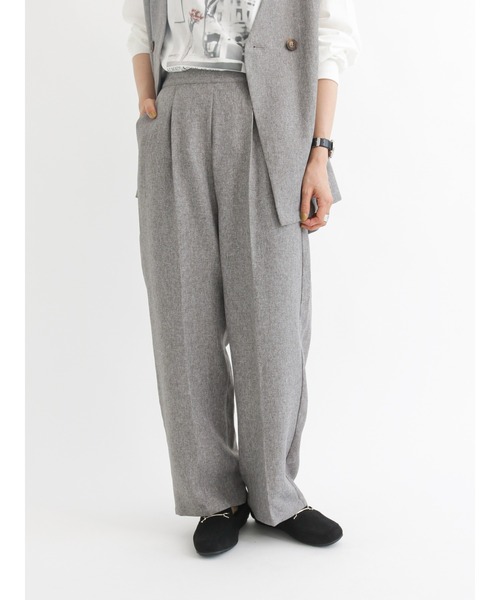 Samansa Mos2 blue（サマンサモスモスブルー）の「ツイードライクパンツ【セットアップ可】（その他パンツ・レディース・チャコール/グレー/ブラウン・ﾌﾘ-）」の14枚目の写真