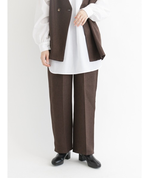 Samansa Mos2 blue（サマンサモスモスブルー）の「ツイードライクパンツ【セットアップ可】（その他パンツ・レディース・チャコール/グレー/ブラウン・ﾌﾘ-）」の6枚目の写真