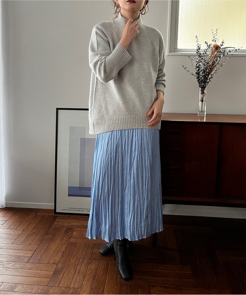 LOWRYS FARM（ローリーズファーム）の「モチモチハイネック　344678（ニット/セーター・レディース・アイボリー/ブラック/ライトグレー/ブルー/オレンジ・FREE）」の13枚目の写真