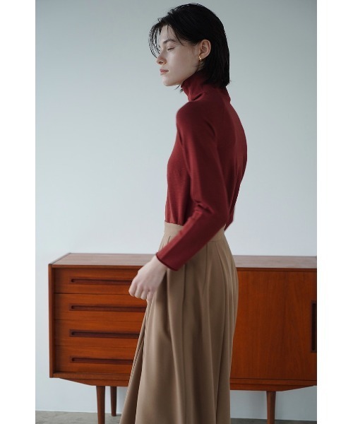CLANE（クラネ）の「ROLL H/N KNIT TOPS（ニット/セーター・レディース・ブラック/テラコッタ/アイボリー・1/2）」の22枚目の写真