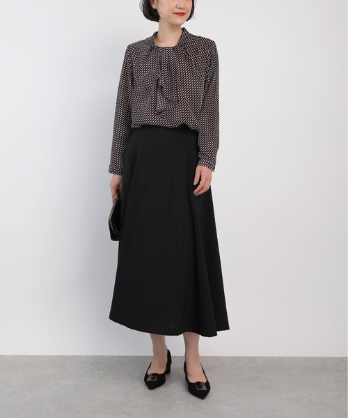 PICCIN（ピッチン）の「ミニ幾何学とろみブラウス（シャツ/ブラウス・レディース・オフホワイト/ネイビー・M）」の13枚目の写真