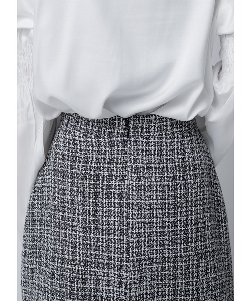 Adoon plain(アドーンプレーン)の「ツイードミニスカート(スカート・レディース・ホワイト/ブラック・FREE)」の17枚目の写真