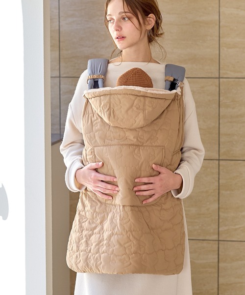 Rosemadame（ローズマダム）の「あったかモコモコベビーケープ（おくるみ）（おくるみ・レディース・ブラウン/ピンク/ライトグリーン/ライトグレー/カーキ/モカ/ネイビー/チャコールグレー/ブラック/ダークカーキ/ダークネイビー/ベージュ/ダークブラウン・フリー）」の8枚目の写真