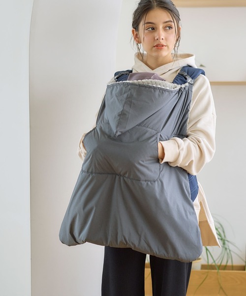 Rosemadame（ローズマダム）の「あったかモコモコベビーケープ（おくるみ）（おくるみ・レディース・ブラウン/ピンク/ライトグリーン/ライトグレー/カーキ/モカ/ネイビー/チャコールグレー/ブラック/ダークカーキ/ダークネイビー/ベージュ/ダークブラウン・フリー）」の19枚目の写真