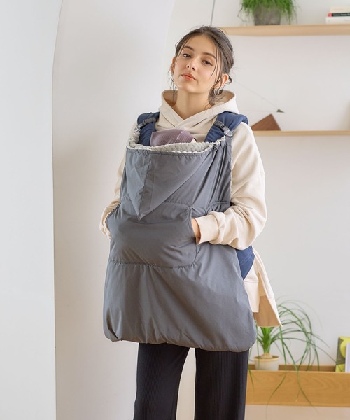 Rosemadame（ローズマダム）の「あったかモコモコベビーケープ（おくるみ）（おくるみ・レディース・ブラウン/ピンク/ライトグリーン/ライトグレー/カーキ/モカ/ネイビー/チャコールグレー/ブラック/ダークカーキ/ダークネイビー/ベージュ/ダークブラウン・フリー）」の20枚目の写真