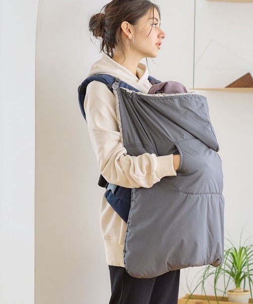 Rosemadame（ローズマダム）の「あったかモコモコベビーケープ（おくるみ）（おくるみ・レディース・ブラウン/ピンク/ライトグリーン/ライトグレー/カーキ/モカ/ネイビー/チャコールグレー/ブラック/ダークカーキ/ダークネイビー/ベージュ/ダークブラウン・フリー）」の21枚目の写真