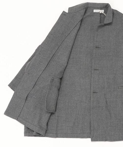 SETTO(セット)の「MARKET JACKET:ウール素材ワイドジャケット(その他アウター・レディース・グレー・FREE)」の2枚目の写真