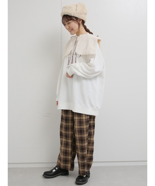 ehka sopo（エヘカソポ）の「フライトキャップ（キャップ・レディース・ブラック/オフホワイト/ベージュ・ﾌﾘ-）」の8枚目の写真