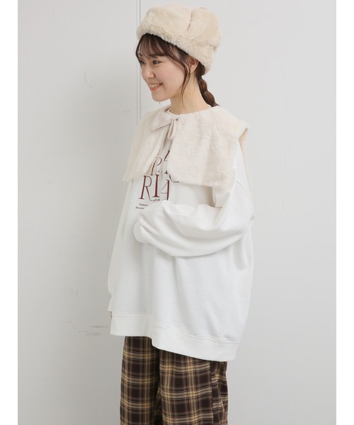 ehka sopo（エヘカソポ）の「フライトキャップ（キャップ・レディース・ブラック/オフホワイト/ベージュ・ﾌﾘ-）」の11枚目の写真