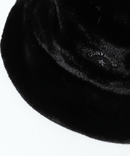 CONVERSE（コンバース）の「CONVERSE/コンバース CNSL FUR BUCKET HAT バケットハット（ハット・メンズ・ブラック/アイボリー/グレー/ベージュ・57cm）」の5枚目の写真