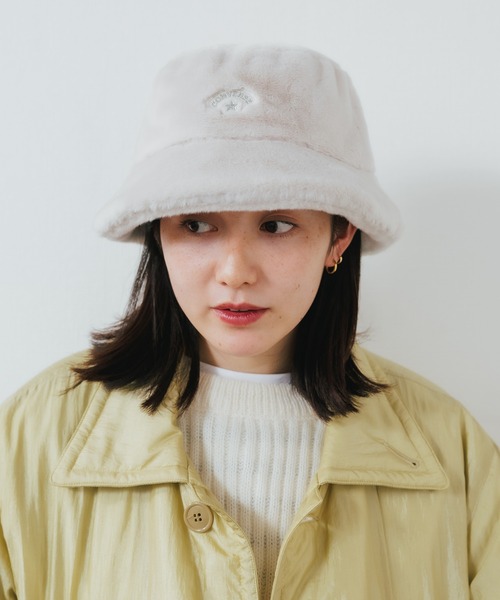 CONVERSE（コンバース）の「CONVERSE/コンバース CNSL FUR BUCKET HAT バケットハット（ハット・メンズ・ブラック/アイボリー/グレー/ベージュ・57cm）」の15枚目の写真
