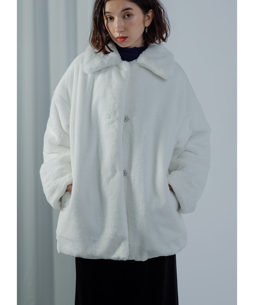 Adoon plain フェイクファーブルゾン Adoon plain Ladies】フェイクファーブルゾン[品番：KTRW0031241