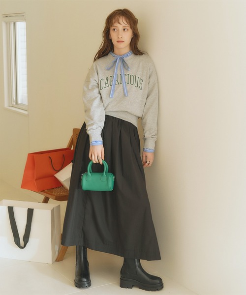 titivate（ティティベイト）の「ﾘﾎﾞﾝ付ｼｬﾂﾌﾞﾗｳｽ（シャツ/ブラウス・レディース・ブルー/ピンク/オフホワイト・FREE）」の10枚目の写真