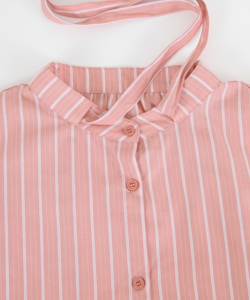 titivate（ティティベイト）の「ﾘﾎﾞﾝ付ｼｬﾂﾌﾞﾗｳｽ（シャツ/ブラウス・レディース・ブルー/ピンク/オフホワイト・FREE）」の19枚目の写真