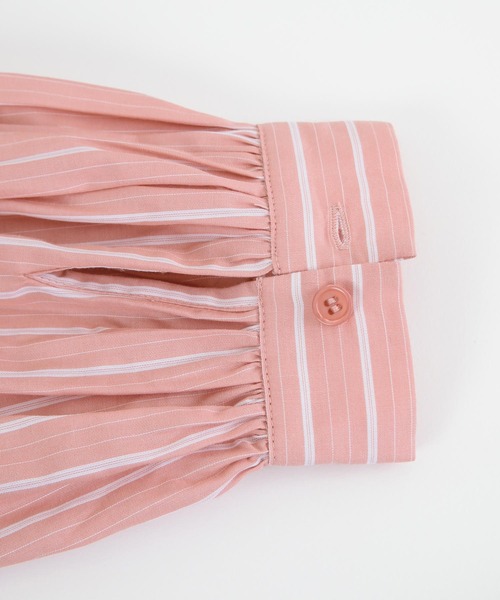 titivate（ティティベイト）の「ﾘﾎﾞﾝ付ｼｬﾂﾌﾞﾗｳｽ（シャツ/ブラウス・レディース・ブルー/ピンク/オフホワイト・FREE）」の21枚目の写真